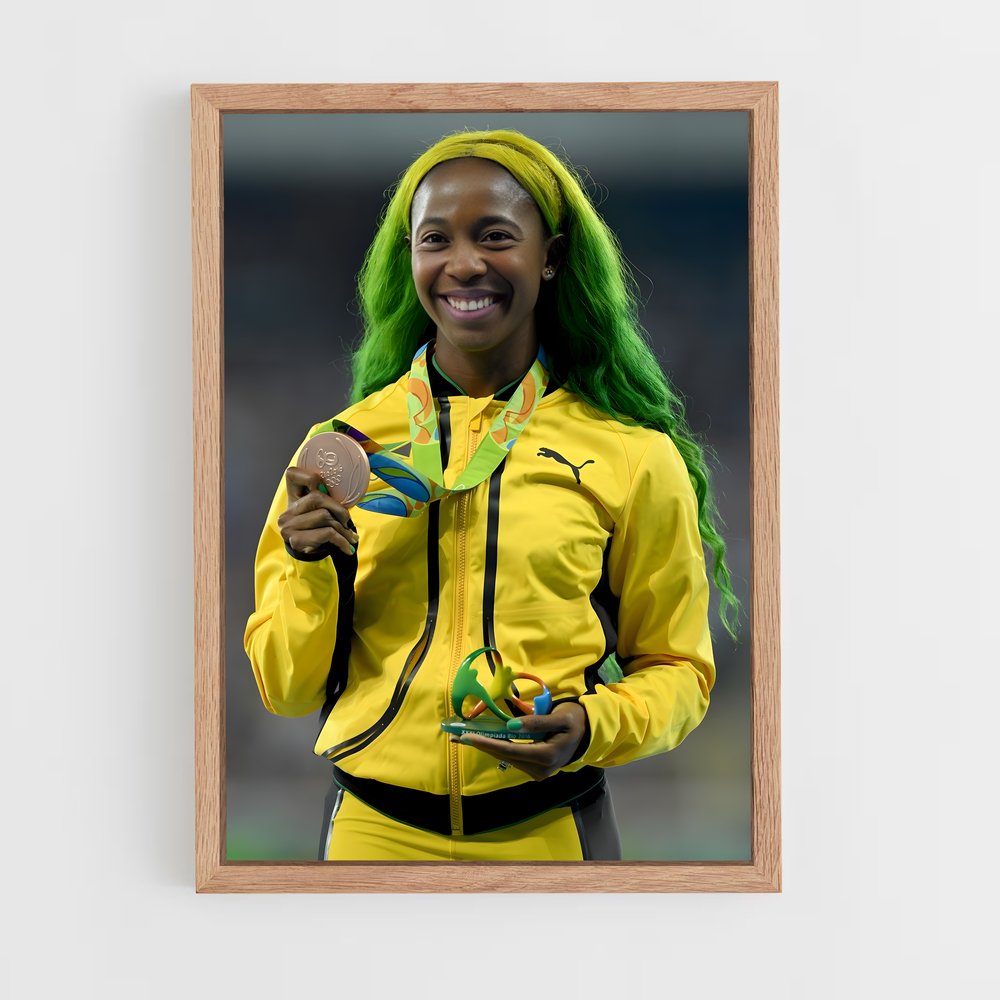Poster La Détermination de Shelly-Ann – affiche Athlétisme (vue 4)